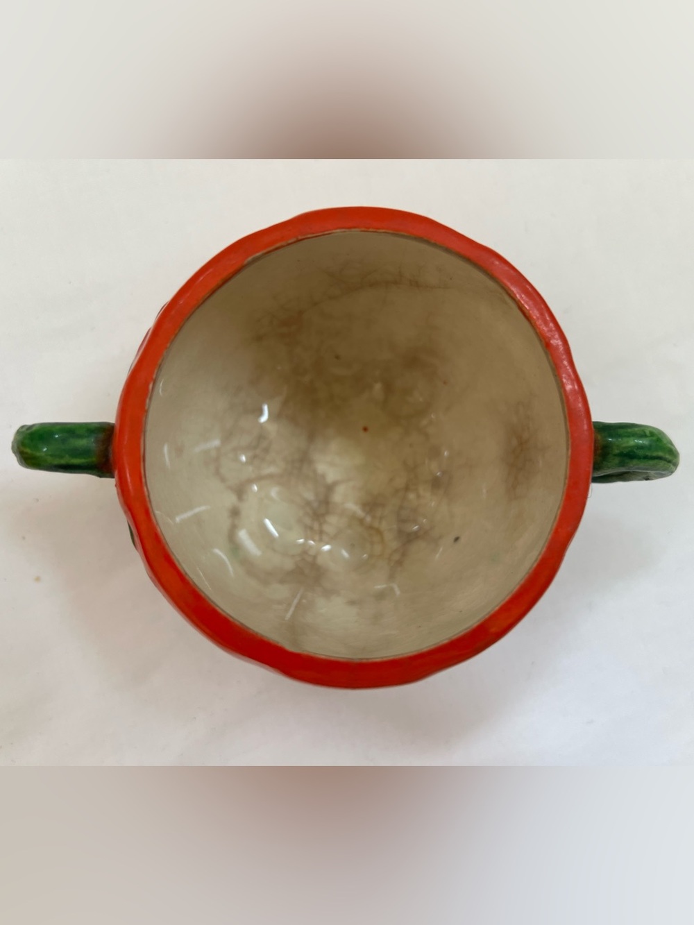 Tomato 5-Piece Tea Set Teapot Lid Sugar & Creamer Made In Occupied Japan Antique - Picture 8 of 16
